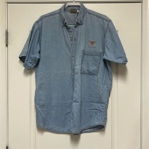 Vintage Texas Longhorns Denim Button Up Shirt